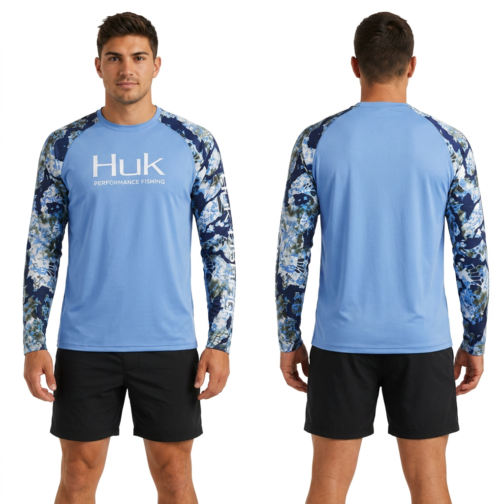 Coastal Blue Long Sleeve performance fishing shirt