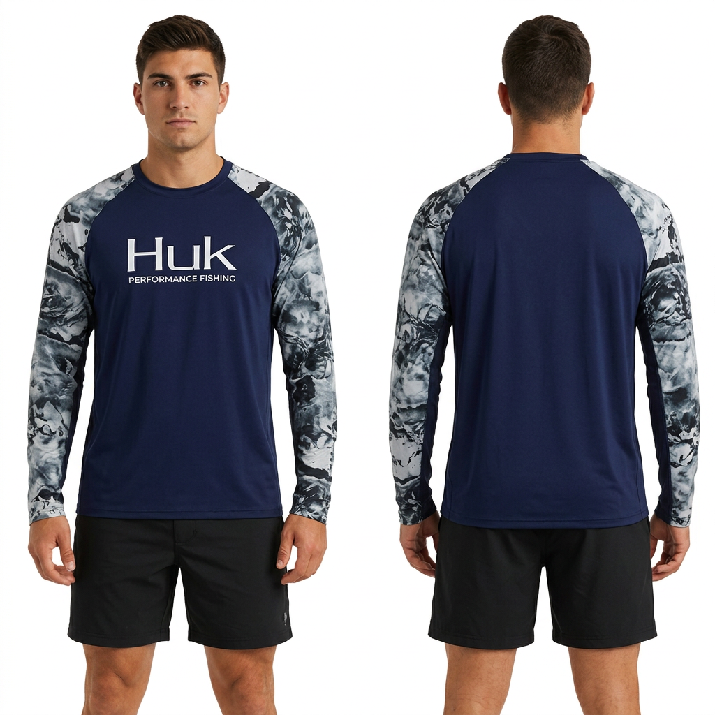 Navy Storm Long Sleeve performance fishing shirt